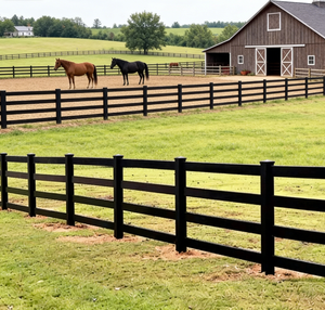 Valla para Caballos de 3 Rieles, Blanca, Económica, de PVC y Vinilo, Fácil de Montar, Ecológica, de 4.5 Pies de Altura, para Ranchos Certificados - Product Image 6