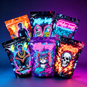 Sachets Mylar 3.5g, 7g, 14g, 28g personnalisés imprimés pour gâteaux, biscuits, snacks, aliments, emballage anti-odeur, pochettes verticales - Product Image 2