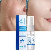Spray réparateur apaisant pour peaux sensibles et abîmées par les stéroïdes, à base d'oligopeptide-1 fermenté, d'oligopeptide-3, d'ADN de saumon et de PDRN, 6A