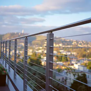 Vortex Outdoor Deck Wire Railing Low Cost Tensioning Stainless Steel Cable Balustrade Post System