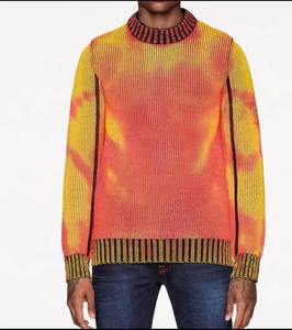 Technologie de la mode personnalisée, <span class=keywords><strong>pull</strong></span> à col rond fabriqué par différents temps, fil thermosensible, couleur changeante, <span class=keywords><strong>pull</strong></span> pour hommes - Product Image 1