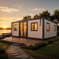 Maison conteneur extensible pour complexe hôtelier de plage, villa préfabriquée de luxe en bord de mer
