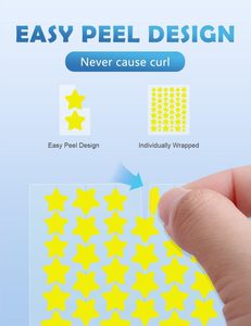 Cute Star Hydrocolloid Face Pimple Patches 510 <span class=keywords><strong>Tea</strong></span> <span class=keywords><strong>Tree</strong></span> Salicylic Acid Centella Oil Covers 5 Tamaños (8 10 12 14 16mm) - Product Image 3
