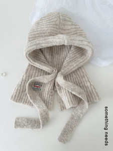 <span class=keywords><strong>Cagoule</strong></span> et écharpe tout-en-un pour <span class=keywords><strong>femme</strong></span>, bonnet tricoté chaud d'hiver avec cache-oreilles, écharpe à capuche tendance - Product Image 6