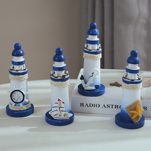 Mini Faro Ocean Breeze 5x5x13cm, Adorno Decorativo de Estilo Mediterráneo - Product Image 2