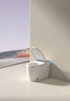 WC intelligent allongé en céramique de haute qualité avec chasse automatique, siège chauffant, télécommande, double chasse, réservoir encastré, à poser au sol