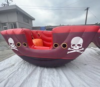 Bateau à bascule pirate gonflable directement de l'usine |   Bateau à bascule flottant pour enfants, famille, parc aquatique et usage de loisirs