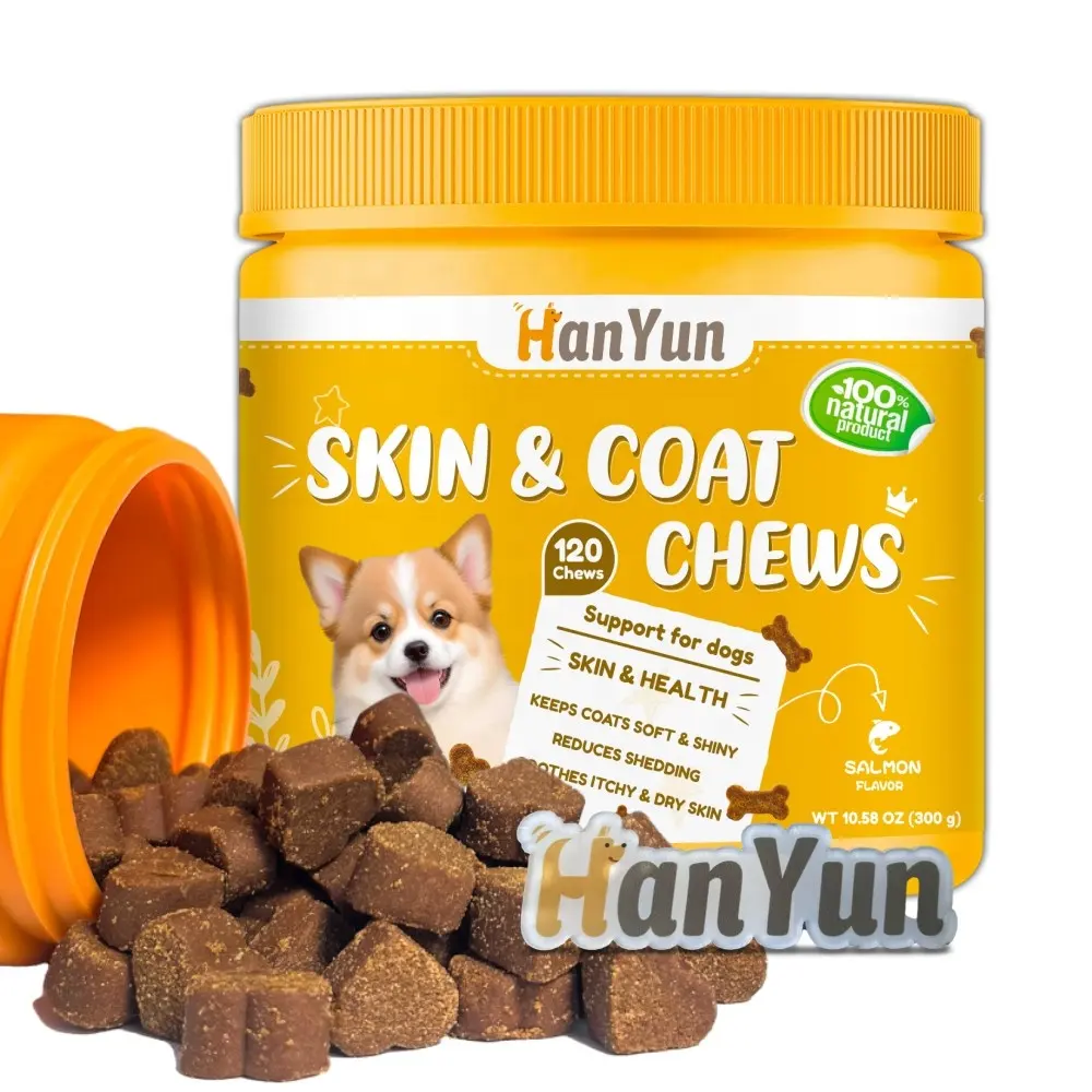 Huid & Vacht Kauwt-Honden Vitaminen En Supplementen Voor Een Gezonde Huid En Vacht-Jeuk Verlichting Voor Honden Met Allergieën, Met Biotine