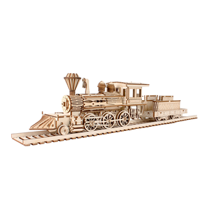 Khuyến mãi DIY gỗ 3D Tàu Hơi Nước mô hình câu đố đồ chơi handmade lắp ráp ghép hình câu đố cho trẻ em người lớn - Product Image 3