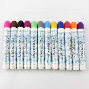 Marqueurs d'art lavables KHY <span class=keywords><strong>Bingo</strong></span> Daubers, 12 couleurs, marqueurs à points pour les tout-petits, les enfants d'âge préscolaire, kit de peinture à points pour loisirs créatifs - Product Image 1