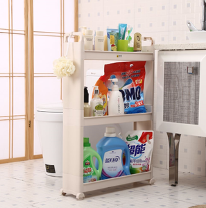 Carrito de Almacenamiento para el Dormitorio, con 3 Niveles, Extraíble, de Plástico <span class=keywords><strong>Blanco</strong></span>, Estante de Almacenamiento Multicapa para Juguetes, Esquina de la Cocina, Estante de Plástico - Product Image 3