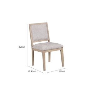 Kizie - Ensemble de 2 chaises de salle à manger au design moderne et transitoire, convertible, revêtement en similicuir, bois brun fauve - Product Image 3