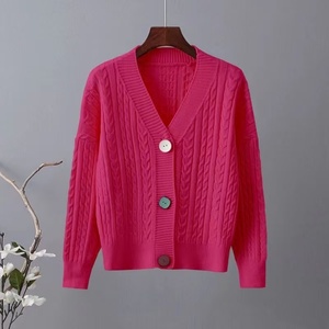 Maglione donna autunno e inverno giacca larga e sottile casual <span class=keywords><strong>cardigan</strong></span> in lana lavorato a maglia - Product Image 6