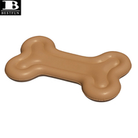 Matelas flottant gonflable en PVC robuste en forme d'os pour piscine, marron, pour enfants et adultes