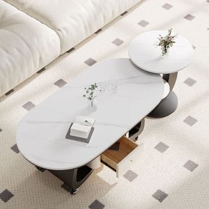 Muebles de Diseño para el Hogar, <span class=keywords><strong>Mesa</strong></span> de <span class=keywords><strong>Centro</strong></span> Cuadrada Personalizable, <span class=keywords><strong>Mesa</strong></span> de Café Blanca de <span class=keywords><strong>Estilo</strong></span> Nórdico con Ruedas - Product Image 3