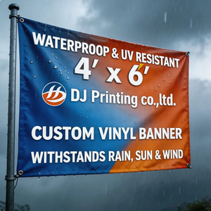 Striscione Impermeabile Personalizzato in Vinile, Stampa a Colori su PVC, Insegna Pubblicitaria con Occhielli per Negozi - Product Image 4