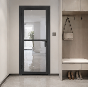 High Quality Steel <b>Frame</b> Glass Door Interior <b>Swing</b> with Double Tempered Factory Supplier - Product Image 2