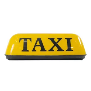 Magnetic Waterproof Taxi Cab Roof Top Illuminated Sign Car LED Light Sealed Base