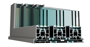 Portes coulissantes à trois rails Sleek Astral Ultra 128 Series en aluminium de 2,0 mm avec verre isolant pour plans ouverts - Product Image 2