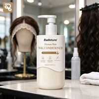 Après-shampoing pour perruques en cheveux naturels 250 ml, enrichi en kératine, démêlant et lissant, sans durcissement sur la base en dentelle, vente en gros