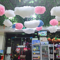 Accessoires de Plafond Suspendus en Nuage de Coton Simulé, Créatifs pour Scène de Mariage, Décorations Artificielles en Nuages de Coton