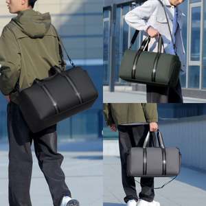 Bolsa de Viaje Deportiva de Gran Capacidad Personalizada al por Mayor, Bolsa de Gimnasio Impermeable de Cuero PU con Cremallera - Product Image 2