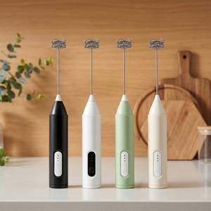 Montalatte Ricaricabile, Frullatore Portatile Elettrico per Bevande con Frusta in Acciaio Inox a 3 Velocità - Product Image 1