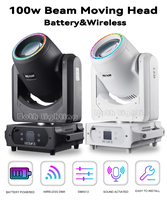 Bothlighting DJ Disco-Licht Kabelloses DMX Batteriebetriebenes 100W Effekt-LED-Spot Moving Head Licht für Bühnenbeleuchtung