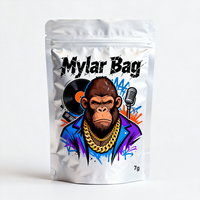 Sacs en Mylar refermables à fermeture éclair, sur mesure, finition mate blanche, qualité alimentaire, étanches à l'humidité et aux odeurs