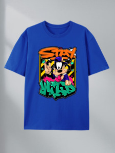 Maglietta Stay <span class=keywords><strong>Wild</strong></span> Cartoon Dog 100% cotone Magazzino USA 7 colori - Product Image 6