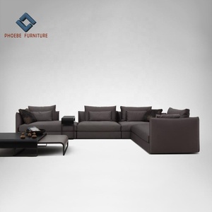 High Quality <strong>Black</strong> Genuine Leather Sectional <strong>Sofas</strong> for Luxury Home Living Room Furniture Modern - Product Image 6