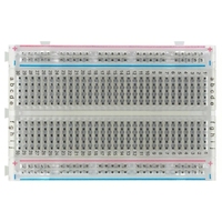 Mini-breadboards transparents/blancs à 400 trous, connectables, sans soudure, pour tests de circuits et expériences