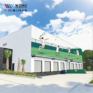 Structure de tennis intérieure en acier à installation facile et avancée, sans colonnes, pour les écoles de formation, durée de vie de 50 ans, certifiée ISO9001 - Product Image 1