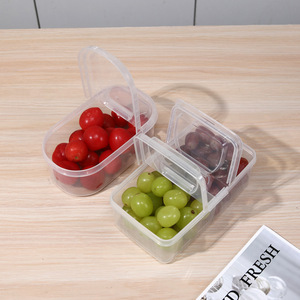 Food Storage <b>Container</b> Rectangle <b>Plastic</b> <b>Lid</b> Portable For Children Fruit Box Refrigerator Safe - Product Image 1
