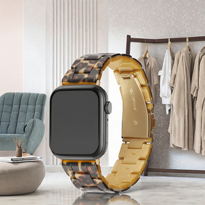 <span class=keywords><strong>Bracelet</strong></span> de montre en résine légère avec boucle en acier inoxydable pour femme et fille, compatible <span class=keywords><strong>Apple</strong></span> <span class=keywords><strong>Watch</strong></span> Series 10 9 8 7 (38, 40, 41 mm) - Product Image 2
