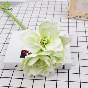 Qihao <b>Artificial</b> Clivia Silk <b>Flower</b> Red 72cm Wedding Home Decoration - Product Image 2