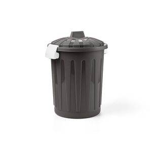 Poubelle grise avec couvercle 37x46cm 23L - Product Image 1