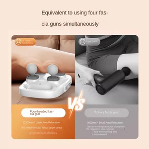 Custom Cross-Border Cordless Fascia Gun Home <b>Massage</b> Brushless Motor High Frequency Vibration Muscle Relaxation 4 <b>Massage</b> <b>Heads</b> - Product Image 4