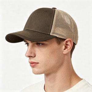 Gorra Trucker Unisex de Malla Bicolor con Logotipo Bordado Personalizado, Transpirable, Ajustable con Cierre a Presión, para Deportes al Aire Libre - Product Image 1