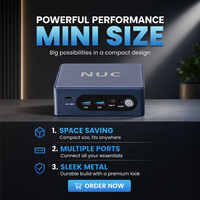 Potente Mini PC Intel N150 de Formato Pequeño, 32 GB de RAM, 512 GB SSD, USB 3.2, LAN 1000M, Win11 Pro, Juegos 4K, Oficina en Casa