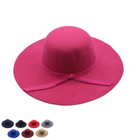Vente en gros Chapeau Fedora à large bord pour femmes, avec nœud papillon, élégant, pour les voyages en plein air