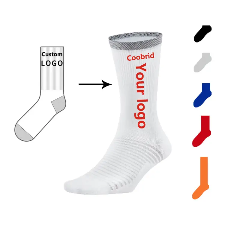 Marca de logotipo personalizado fabricante de meias esportivas respirável aconchegante de algodão com padrão de meias esportivas