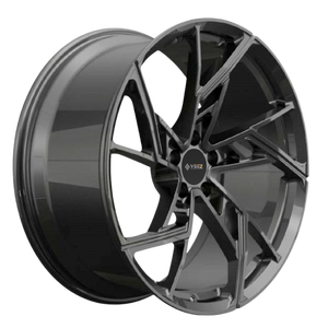 Roues de voiture en alliage d'aluminium forgé noir brillant 19 21 pouces 5X112 PCD 66.45 alésage 28 30 décalage Compatible avec la section de jante de voiture Audi - Product Image 3