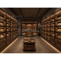 Humidor à cigares artisanal de grande taille avec deux portes et humidificateur intégré