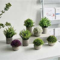 Tanaman Buatan Eucalyptus Rosemary Pot Silinder Laris Manis, Ramah Lingkungan, Cocok untuk Hadiah Thanksgiving