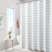 Rideaux de douche en PEVA imperméables écologiques de haute qualité avec design personnalisé original à aimants pour la maison et l'hôtel
