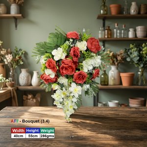 Arreglo de Pared de Rosas Artificiales de Plástico para Boda - Hecho a Mano, Duradero, Fácil Instalación - Product Image 2