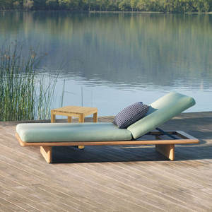 Y436 Outdoor deck pool lounge <b>chair</b> teak wood swimming pool <b>garden</b> <b>reclining</b> <b>chair</b> sun bed chaise ledge sun lounger <b>for</b> <b>sale</b> - Product Image 1