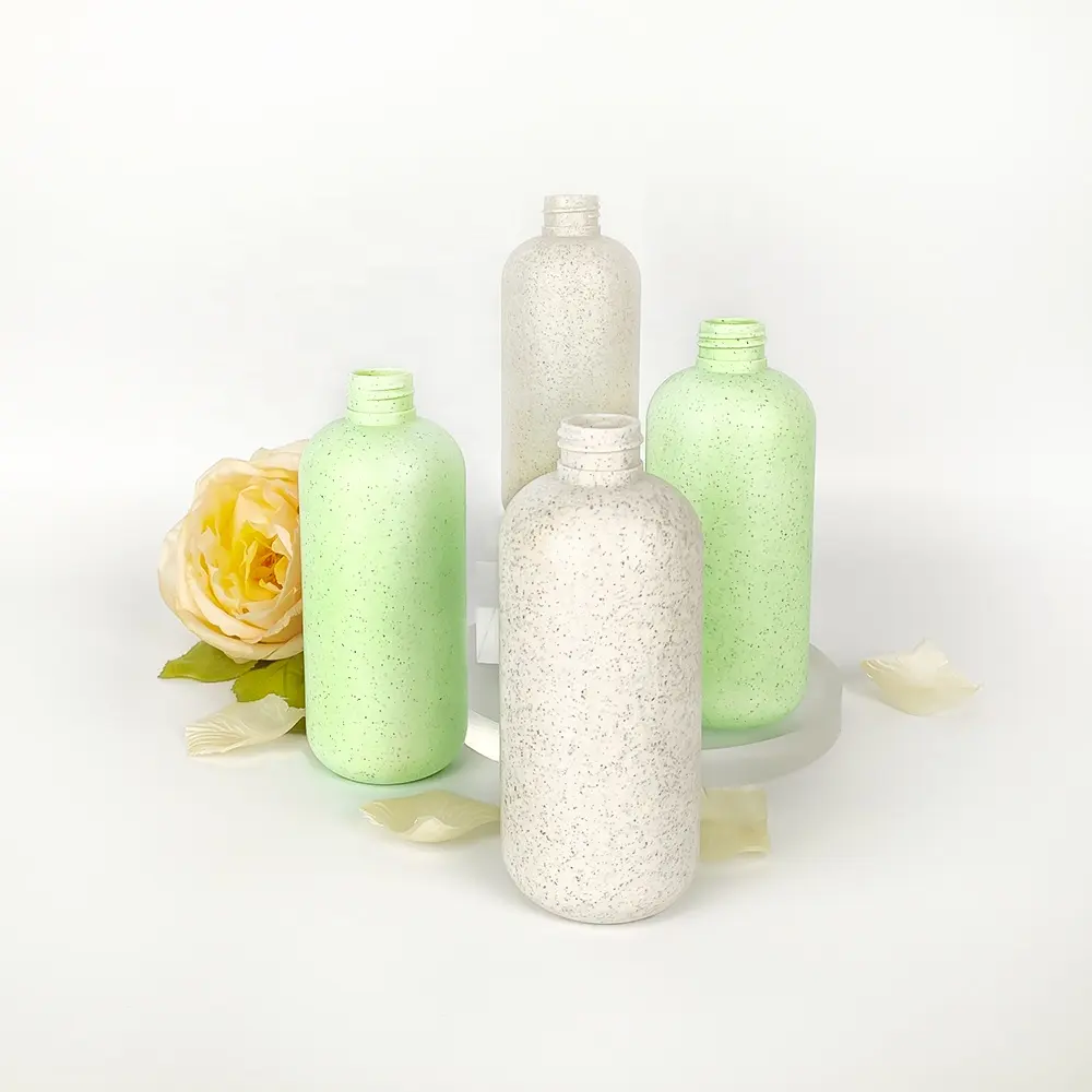 250ml di paglia di grano materiale biodegradabile lozione pompa tappi a vite eco-friendly serigrafia Shampoo per la cura della pelle