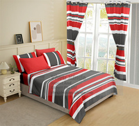 Ensemble de literie design avec rideaux, 8 pièces, ensemble de draps king size en stock